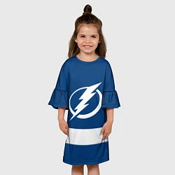 Платье клеш для девочки Tampa Bay Lightning, цвет: 3D-принт — фото 2
