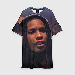 Платье клеш для девочки ASAP Rocky: Black Hip-Hop, цвет: 3D-принт