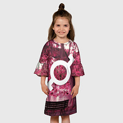 Платье клеш для девочки 30 STM: Pink Glyph, цвет: 3D-принт — фото 2