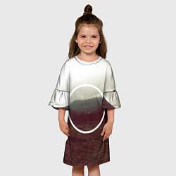 Платье клеш для девочки Круг, цвет: 3D-принт — фото 2