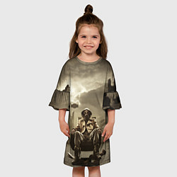 Платье клеш для девочки Каменные джунги, цвет: 3D-принт — фото 2