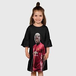 Платье клеш для девочки Погба: Манчестер Юнайтед, цвет: 3D-принт — фото 2