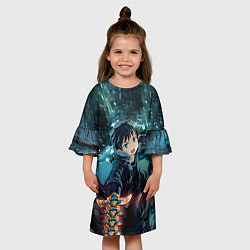 Платье клеш для девочки Мастера меча онлайн, цвет: 3D-принт — фото 2