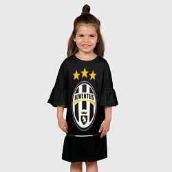 Платье клеш для девочки Juventus: 3 stars, цвет: 3D-принт — фото 2