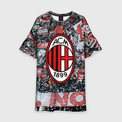 Платье клеш для девочки Milan FC цвета 3D-принт — фото 1