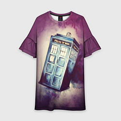 Платье клеш для девочки Перемещение во времени, цвет: 3D-принт