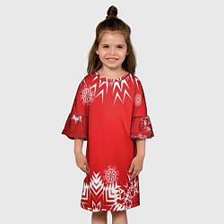 Платье клеш для девочки Дуx рождества, цвет: 3D-принт — фото 2