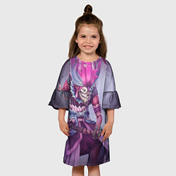 Платье клеш для девочки Dazzle Purple, цвет: 3D-принт — фото 2
