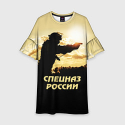 Платье клеш для девочки Спецназ России, цвет: 3D-принт