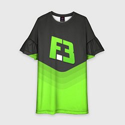 Платье клеш для девочки FlipSid3 Uniform, цвет: 3D-принт