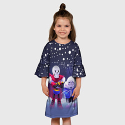 Платье клеш для девочки Sans & Papyrus, цвет: 3D-принт — фото 2