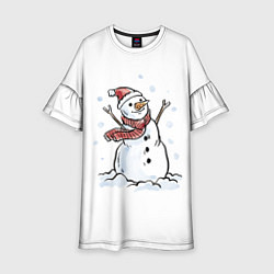 Детское платье Снеговик