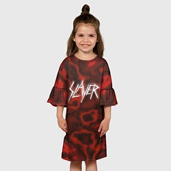 Платье клеш для девочки Slayer Texture, цвет: 3D-принт — фото 2