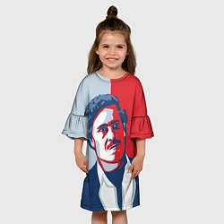 Платье клеш для девочки Пабло Эскобар, цвет: 3D-принт — фото 2