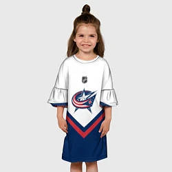 Платье клеш для девочки NHL: Columbus Blue Jackets, цвет: 3D-принт — фото 2
