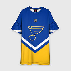 Платье клеш для девочки NHL: St. Louis Blues, цвет: 3D-принт