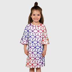 Платье клеш для девочки Абстрактный узор 2, цвет: 3D-принт — фото 2