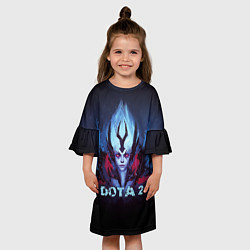 Платье клеш для девочки Vengeful Spirit из доты, цвет: 3D-принт — фото 2