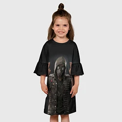 Платье клеш для девочки WatchDogs, цвет: 3D-принт — фото 2