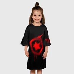 Платье клеш для девочки Gambit: Black collection, цвет: 3D-принт — фото 2