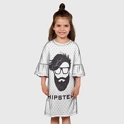 Платье клеш для девочки Hipster, цвет: 3D-принт — фото 2