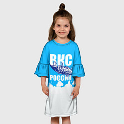 Платье клеш для девочки ВКС России, цвет: 3D-принт — фото 2