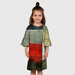 Платье клеш для девочки Абстрактное искусство, цвет: 3D-принт — фото 2