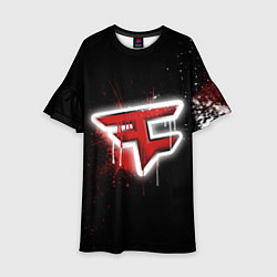 Платье клеш для девочки FaZe Clan: Black collection, цвет: 3D-принт