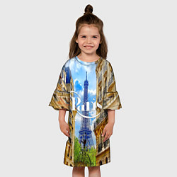 Платье клеш для девочки Daytime Paris, цвет: 3D-принт — фото 2