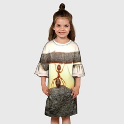 Платье клеш для девочки Муравей-силач, цвет: 3D-принт — фото 2