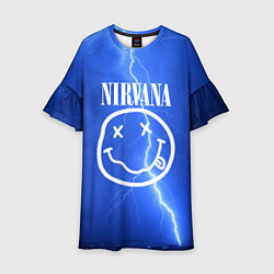 Платье клеш для девочки Nirvana: Lightning, цвет: 3D-принт