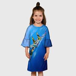 Платье клеш для девочки Су 35, цвет: 3D-принт — фото 2