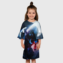 Платье клеш для девочки League Of Legends ChoGath, цвет: 3D-принт — фото 2