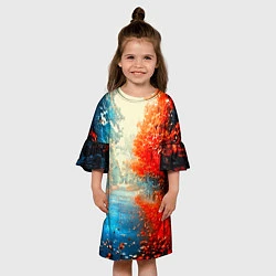 Платье клеш для девочки Дорога, цвет: 3D-принт — фото 2