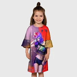 Платье клеш для девочки Кэти Перри: Калифорния, цвет: 3D-принт — фото 2