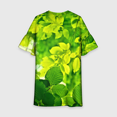 Детское платье Зелёные листья / 3D-принт – фото 2