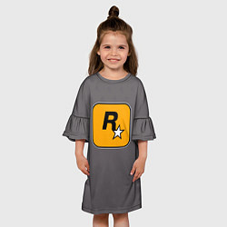 Платье клеш для девочки GTA VI: Rockstar Games, цвет: 3D-принт — фото 2