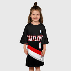 Платье клеш для девочки Portland Trail Blazers 0, цвет: 3D-принт — фото 2