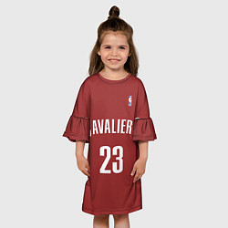 Платье клеш для девочки Cavaliers Cleveland 23: Red, цвет: 3D-принт — фото 2