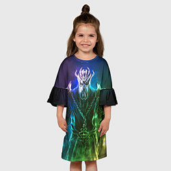 Платье клеш для девочки TES 6, цвет: 3D-принт — фото 2