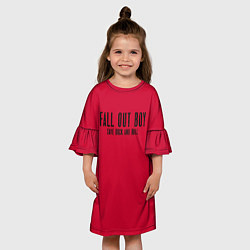 Платье клеш для девочки Fall out boy: Save Rock, цвет: 3D-принт — фото 2