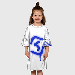 Платье клеш для девочки SK Gaming: White collection, цвет: 3D-принт — фото 2