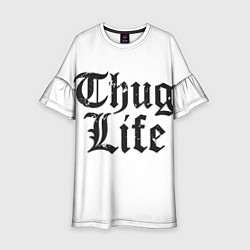 Платье клеш для девочки Thug Life, цвет: 3D-принт