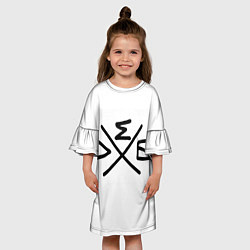 Платье клеш для девочки Хлеб: символ, цвет: 3D-принт — фото 2