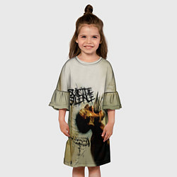Платье клеш для девочки Suicide Silence: The cleansing цвета 3D-принт — фото 2