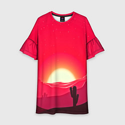 Платье клеш для девочки Gorgeous sunset, цвет: 3D-принт