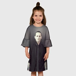 Платье клеш для девочки Честер Беннингтон, цвет: 3D-принт — фото 2