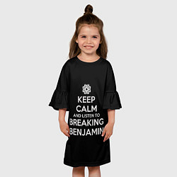 Платье клеш для девочки Keep Calm & Breaking Benjamin, цвет: 3D-принт — фото 2
