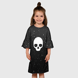 Платье клеш для девочки Black Milk Skull Classic, цвет: 3D-принт — фото 2