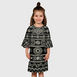 Платье клеш для девочки Африканский мотив, цвет: 3D-принт — фото 2